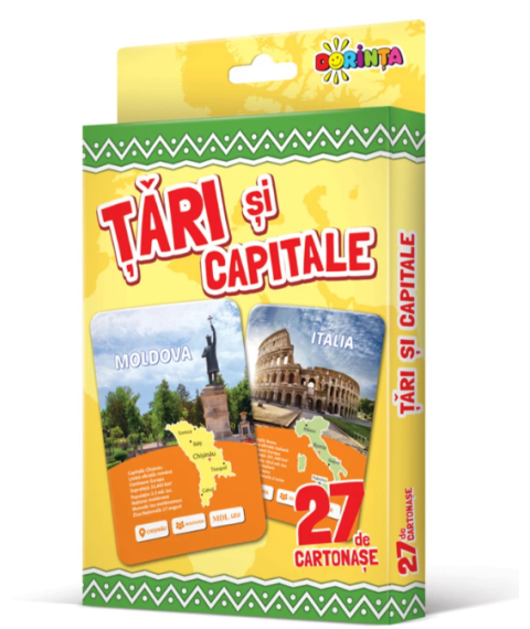 27 de Cartonașe Educative. Țări și Capitale