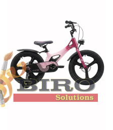 Bicicletă pentru copii Antule 18 inch, negru–roz