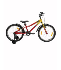 Bicicletă pentru copii Bibitu 20 inch, roșu/galben