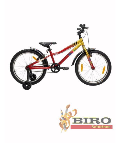 Bicicletă pentru copii Bibitu 20 inch, roșu/galben