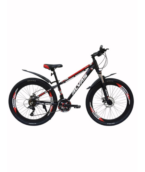 Bicicletă Alvas Calypso 26 inch, negru/roșu