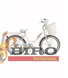 Bicicletă Alvas Lady 26 inch, alb/roz