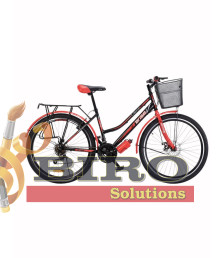 Bicicletă Arise Cherry 24/26 inch, negru/portocaliu