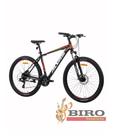Bicicletă Alvas Challanger 27.5 inch, negru/alb cu detalii roșii