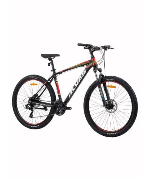 Bicicletă Alvas Challanger 27.5 inch, negru/alb cu detalii roșii