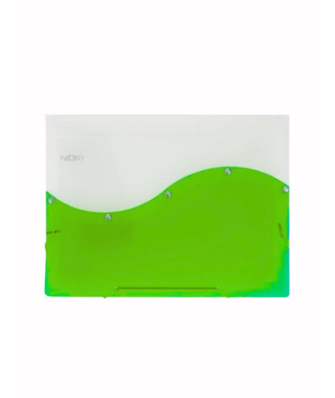Mapa plastic Noki, cu elastic, A4, verde, 12 separatoare