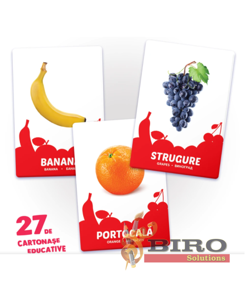 27 de cartonașe. Fructe și legume